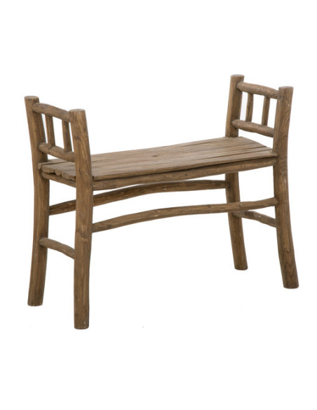 Banc naturel en teck style rustique