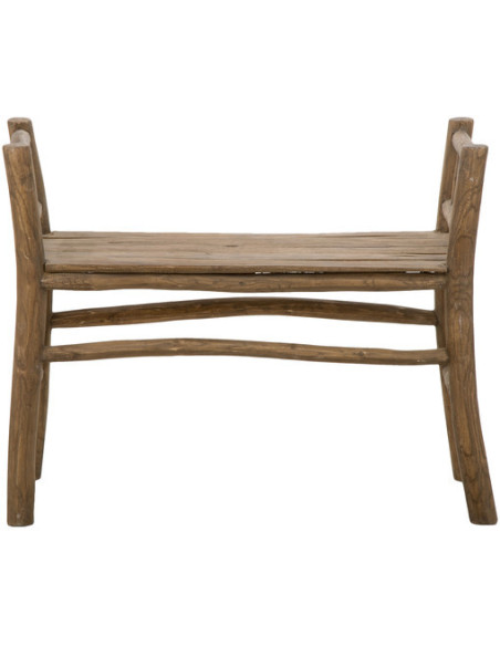 Banc naturel en teck style rustique