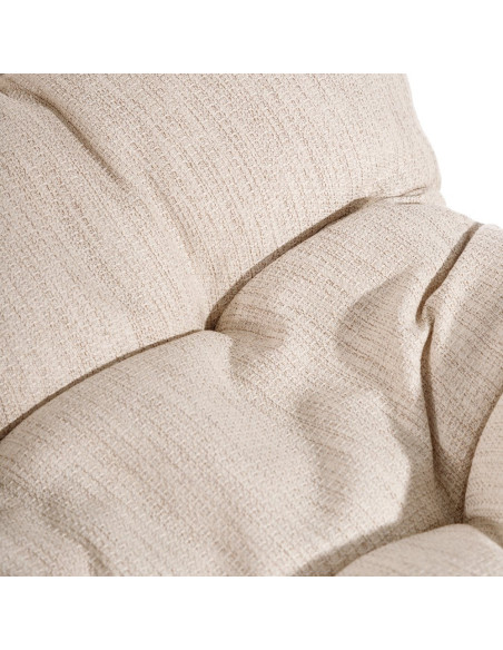 Fauteuil détente en rotin avec coussin