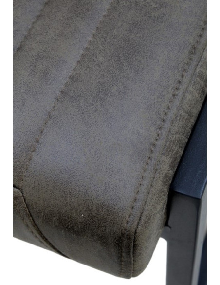 Chaise de repas Vegas en cuir et métal