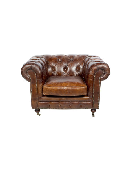 Fauteuil brooklyn chesterfield en cuir 1 place