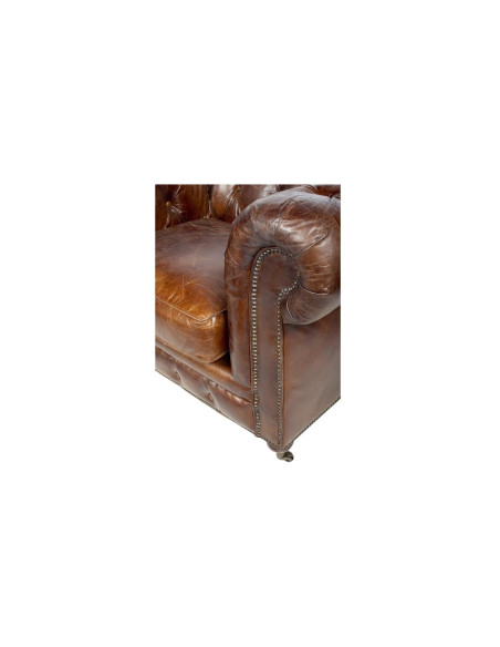 Fauteuil brooklyn chesterfield en cuir 1 place