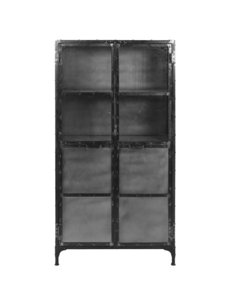 Buffet industriel brut en métal et verre Brooklyn