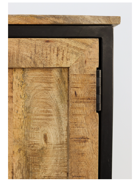 Buffet en bois et métal multi-rangements