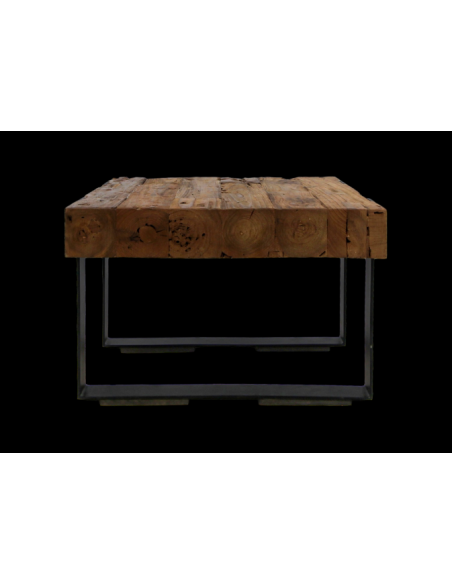 Table basse en teck recyclé et métal Norton