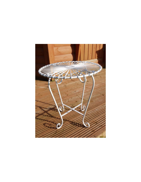 Table d'appoint en métal de jardin rétro