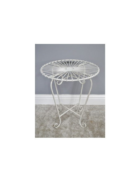 Table d'appoint en métal de jardin rétro