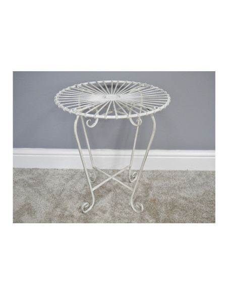Table d'appoint en métal de jardin rétro