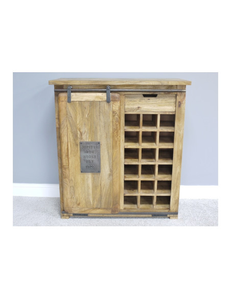 Buffet meuble à vin avec porte coulissante