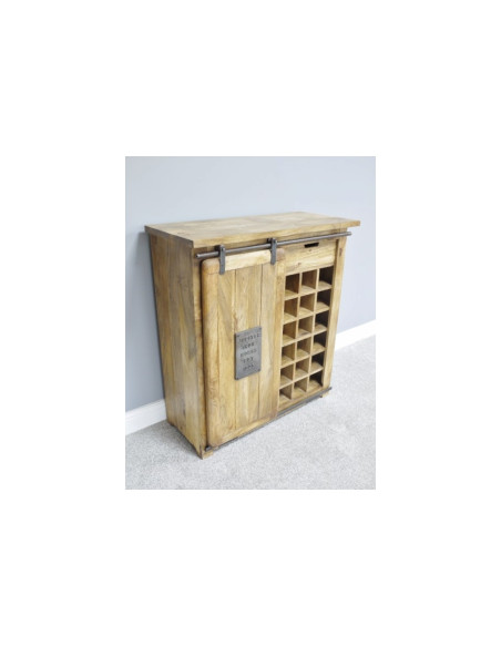 Buffet meuble à vin avec porte coulissante