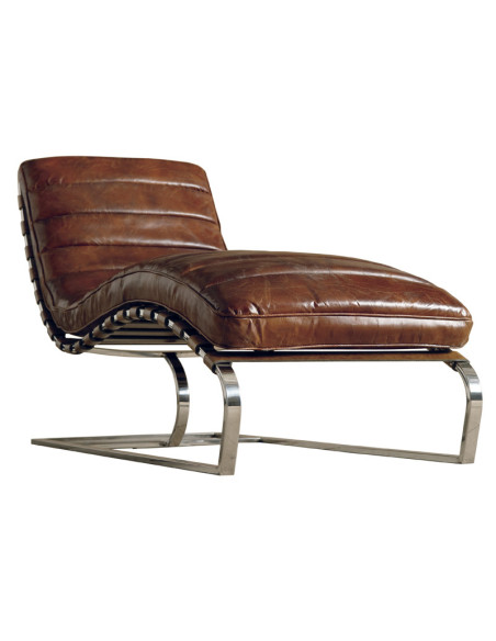 Fauteuil chaise longue en cuir Relax