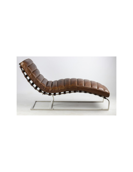 Fauteuil chaise longue en cuir Relax
