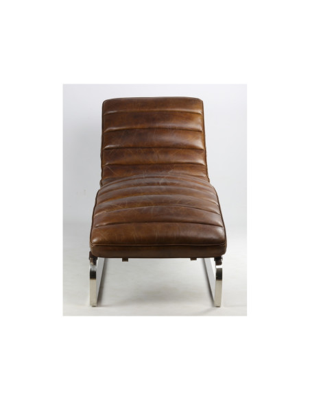Fauteuil chaise longue en cuir Relax
