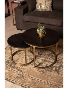 Table basse ronde à deux...