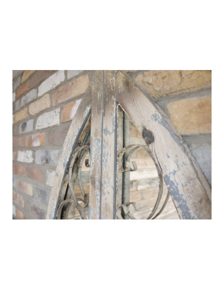 Grand miroir motif porte effet antique