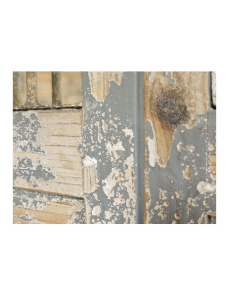 Grand miroir motif porte effet antique