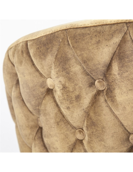 Fauteuil lounge confortable en tissu Paulette