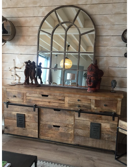 Buffet avec portes coulissantes sur rail 180 cm Gigi