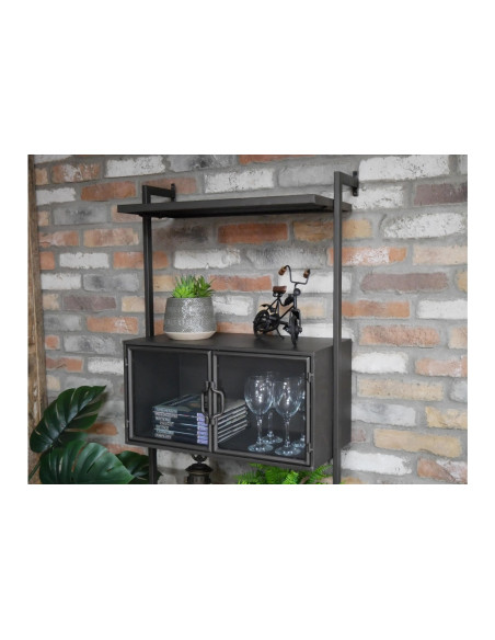 Etagère bibliothèque indus à fixer au mur