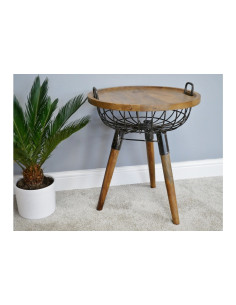 Table d'appoint avec panier...