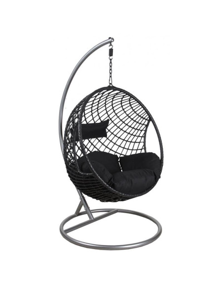 Fauteuil rond suspendu balancelle sur pied