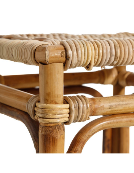 Tabouret en rotin naturel