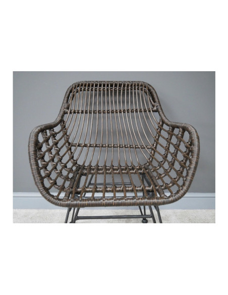 Fauteuil de jardin en rotin et métal