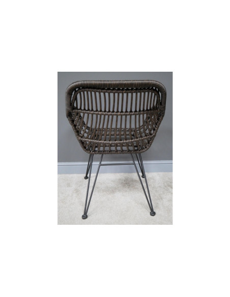 Fauteuil de jardin en rotin et métal