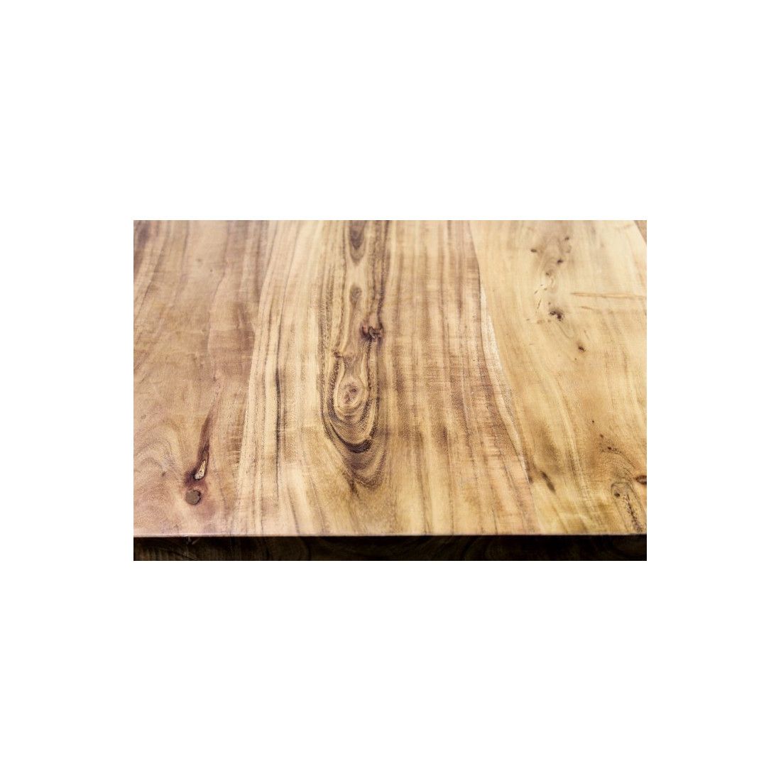 Table de repas avec plateau bois massif d\'acacia Soho