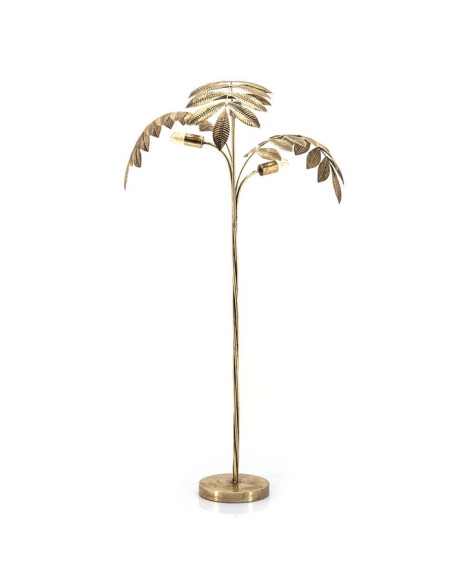 Lampe sur pied métallique dorée