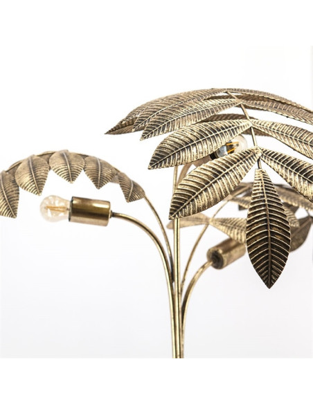 Lampe sur pied métallique dorée