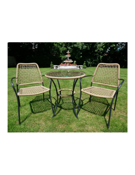 Ensemble de jardin en rotin et métal Amalfi