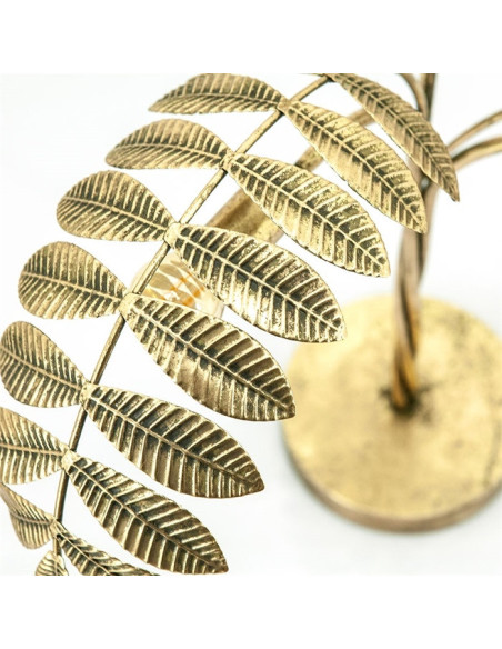 Lampe décorative feuillage doré 70 cm H