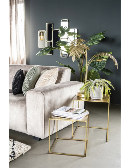 Lampe décorative feuillage doré 70 cm H