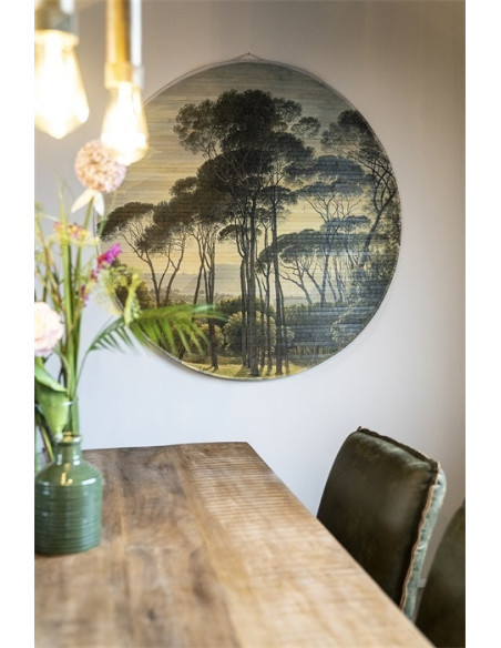 Déco murale motif Jungle en bois de bambou 90 cm