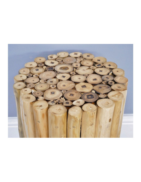 Petit table d'appoint en rondins de teck