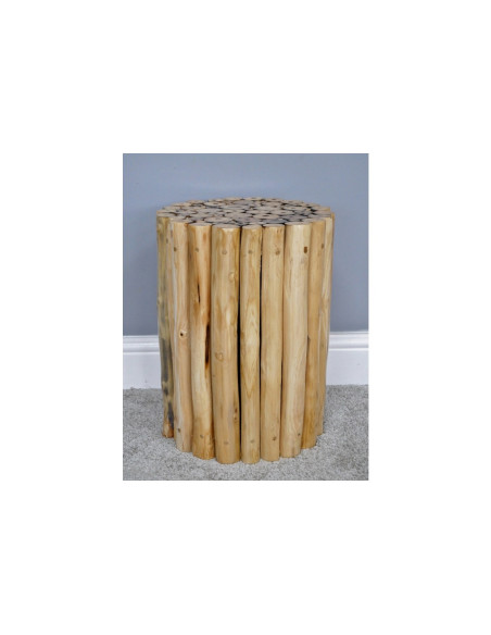 Petit table d'appoint en rondins de teck