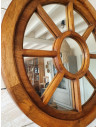 Miroir rond en bois massif Ernest diamètre 70 cm
