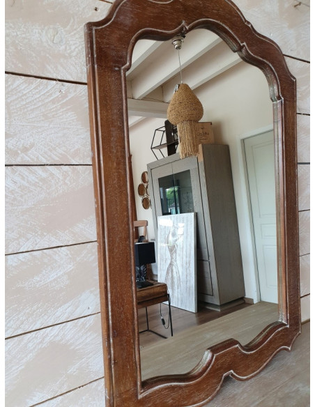 Miroir Beauvoir en Noyer rustique