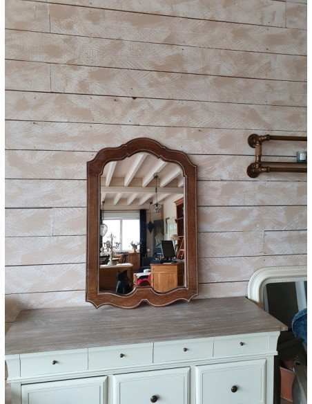 Miroir Beauvoir en Noyer rustique