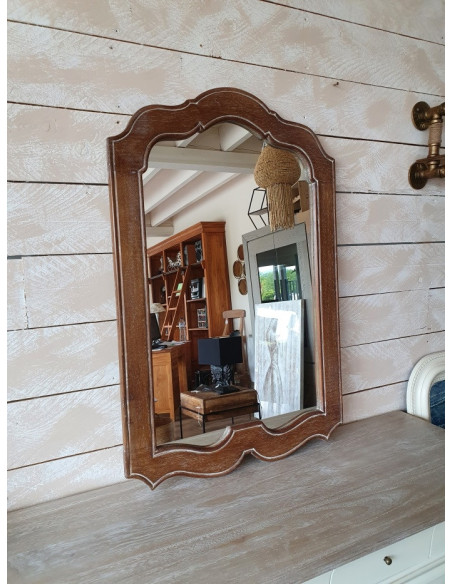 Miroir Beauvoir en Noyer rustique