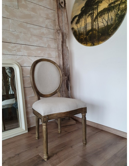 Chaise médaillon Louis