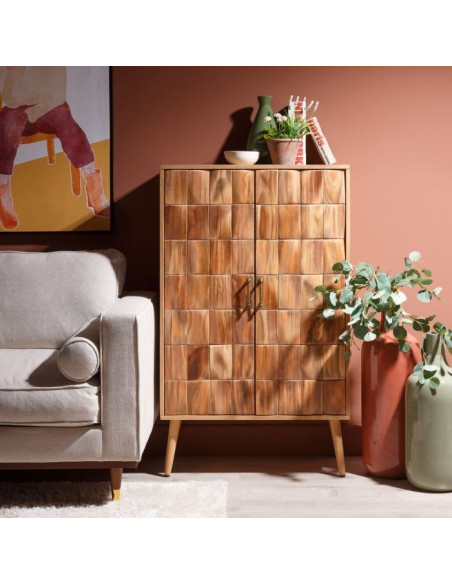 Armoire de salon originale en paulownia