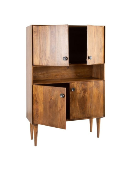 Vaisselier rétro en manguier Aniba