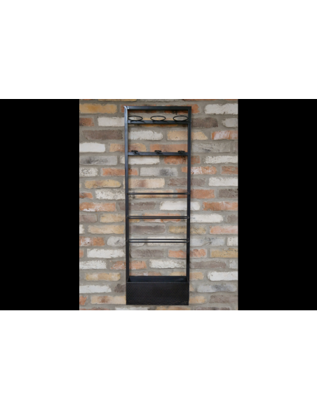 Rack métallique pour bouteilles et verres