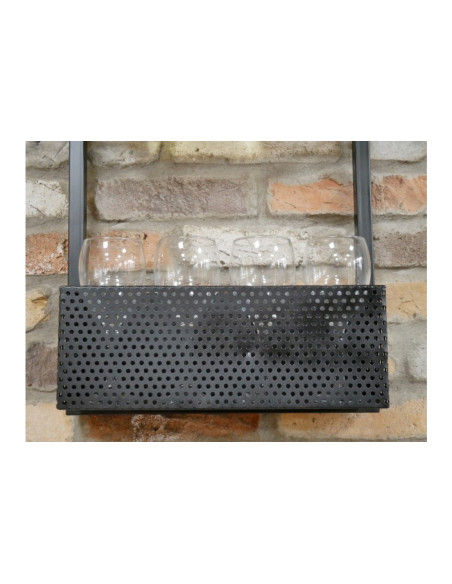 Rack métallique pour bouteilles et verres