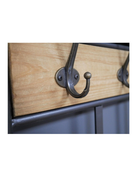 Meuble porte-manteaux avec miroir pour hall d'entrée