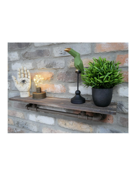 Tablette en bois avec support en métal Indus