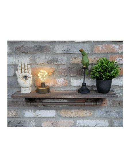 Tablette en bois avec support en métal Indus