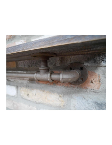 Tablette en bois avec support en métal Indus